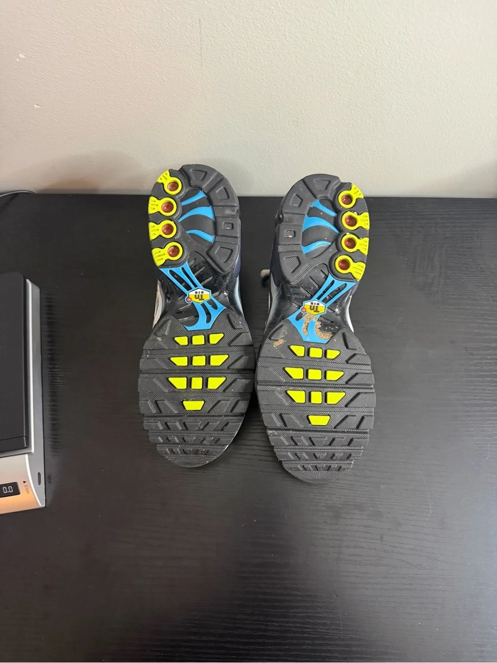 Nike Kids White Sneakers with Yellow and Green Accents